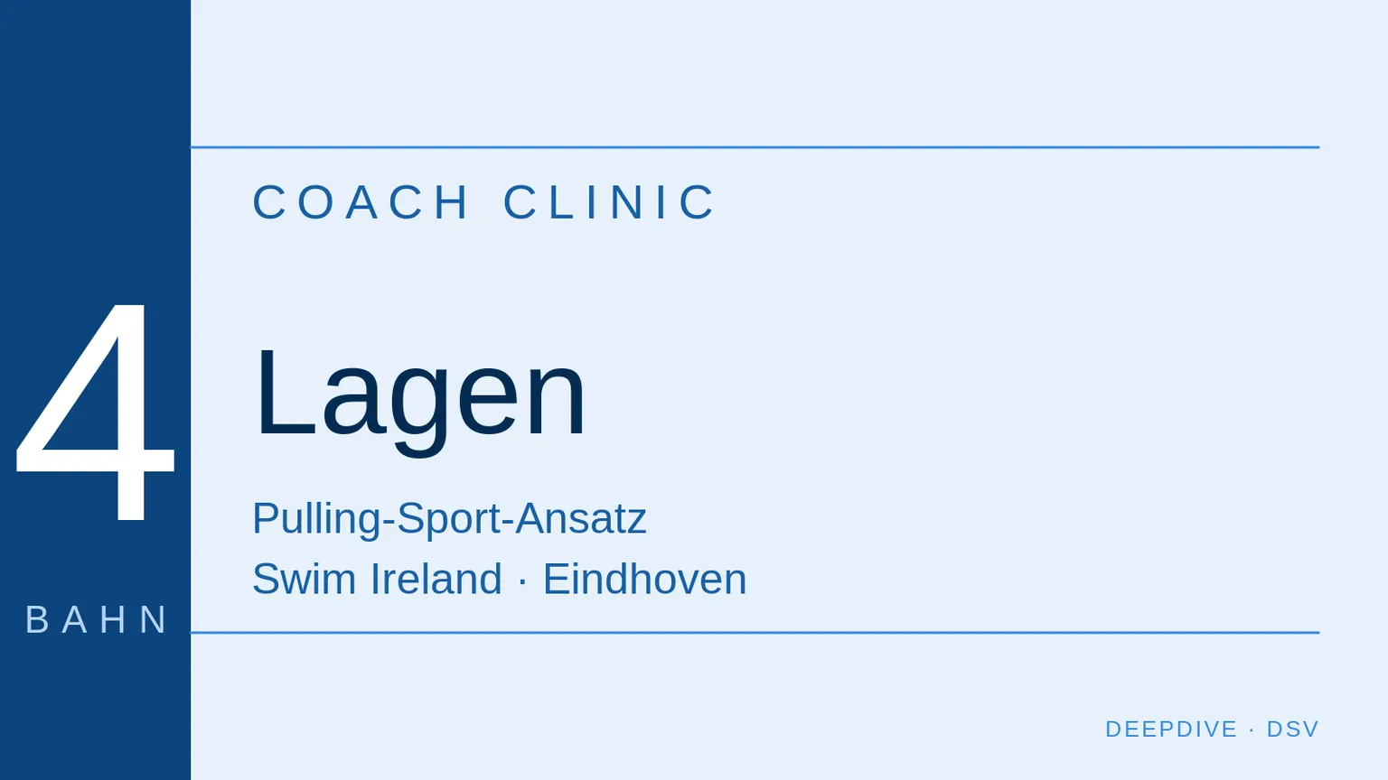 Coach Clinic #4 – Lagen-Woche: "Schwimmen ist ein Ziehsport" — was Swim Ireland aus 25 Jahren Lagentraining destilliert hat